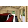 Garage di legno singolo 6x4, 44mm, interno