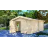 Garage di legno singolo 6x4, 44mm, fronte lato destro