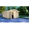 Garage di legno singolo 6x4, 44mm, lato sinistro
