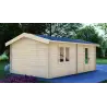 Garage di legno singolo 6x4, 44mm, retro