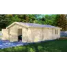 Garage in legno doppio 6x9, 44mm, fronte lato destro