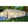 Garage di legno doppio 6x9, 68mm, fronte lato destro