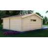 Garage in legno con ripostiglio 6x6, 44mm, retro