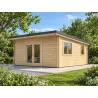 Casa in legno da giardino in pronta consegna 5x5, 44mm, fronte lato destro