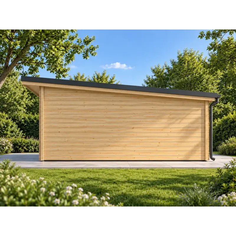 Casa in legno da giardino in pronta consegna 5x5, 44mm, lato sinistro