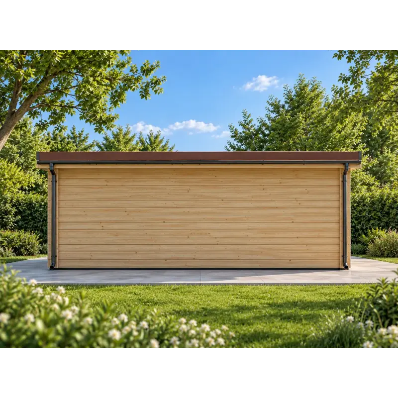 Casa in legno da giardino in pronta consegna 5x5, 44mm, retro