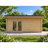 Casa in legno da giardino in pronta consegna 5x5, 44mm, vista frontale