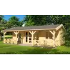 Casa in legno DALILA 9x6, 44mm, fronte lato destro