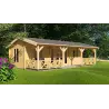 Casa in legno DALILA 9x6, 44mm, fronte lato sinistro