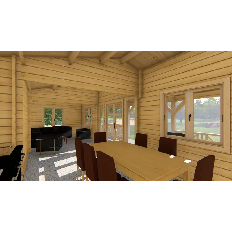 Casa in legno DALILA 9x6, 44mm, interno