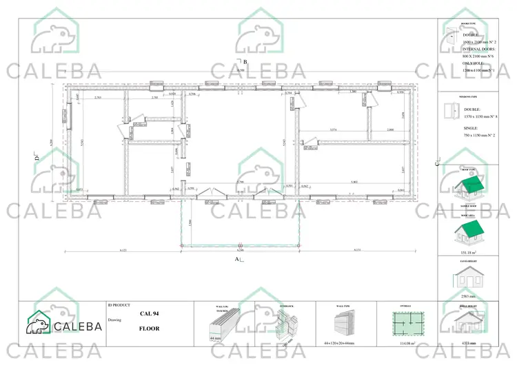 Casa abitabile con patio GINEVRA, planimetria
