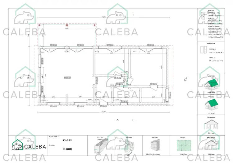 Casa abitabile in legno 95 m² AGNESE, planimetria