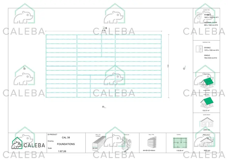 Casa coibentata NIZZA 116 m², piano fondazione