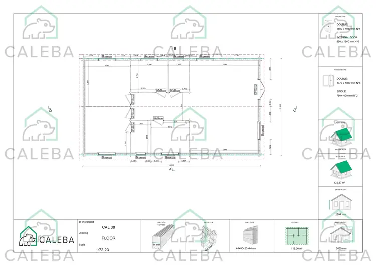 Casa coibentata NIZZA 116 m², planimetria