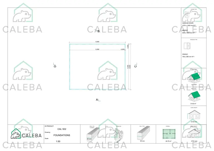 Garage in legno 25 m², piano fondazione