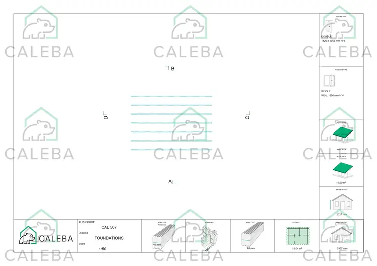Casetta da giardino MICHELLE 15 m², piano fondazione