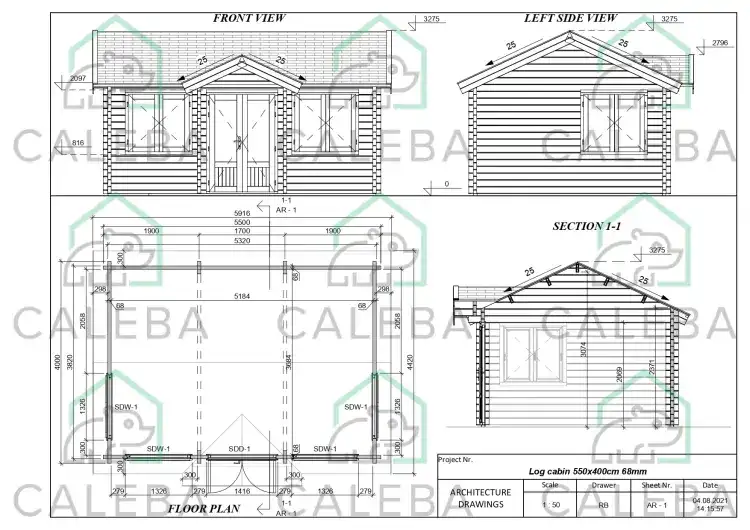 Casetta da giardino MARISSA 22 m², planimetria