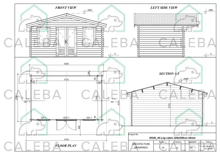 Casetta da giardino KATE 16 m², planimetria