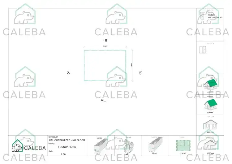 Casa in legno da giardino in pronta consegna 12 m², piano fondazione