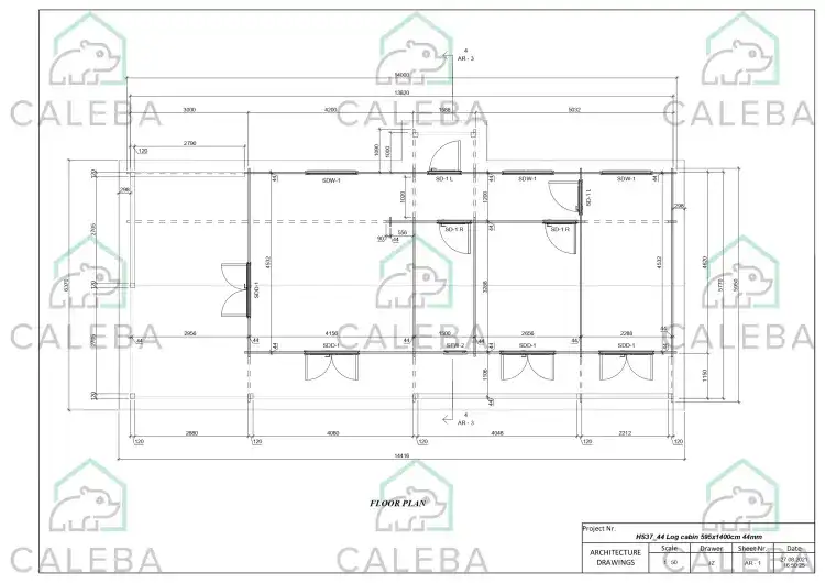 Casa in legno AMANDA 80 m², planimetria