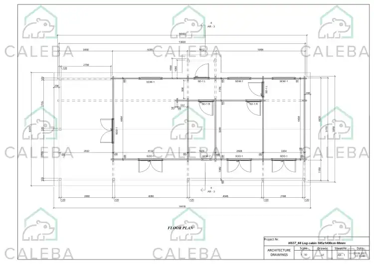 Casa di legno AMANDA 80 m², planimetria