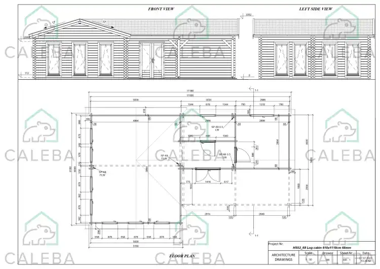 Casa di legno VENERE 60 m², planimetria
