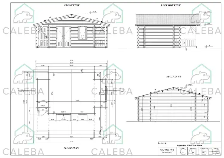 Casa in legno ALESSIA 40 m², planimetria