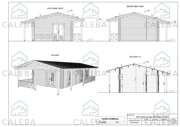 Casa coibentata SHANA 85 m², lati A/B/C/D