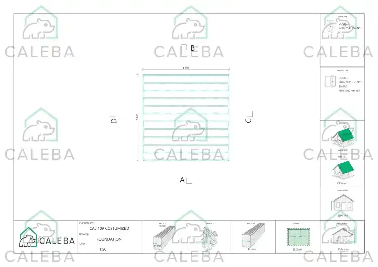 Casetta da giardino in pronta consegna 25 m², piano fondazione