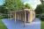 fronte lato_casa in legno con portico 35 m² Denise