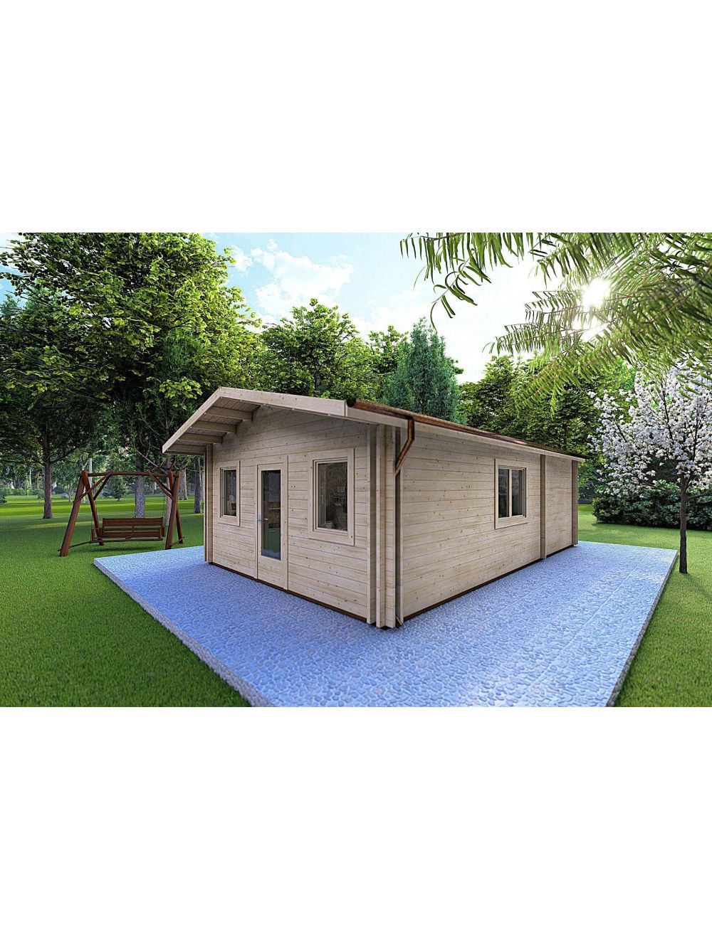 Casa coibentata di legno LARA 6x8, 48...