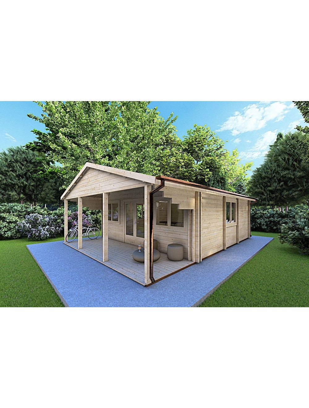 Casa coibentata in legno PERLA 6x6, 3...