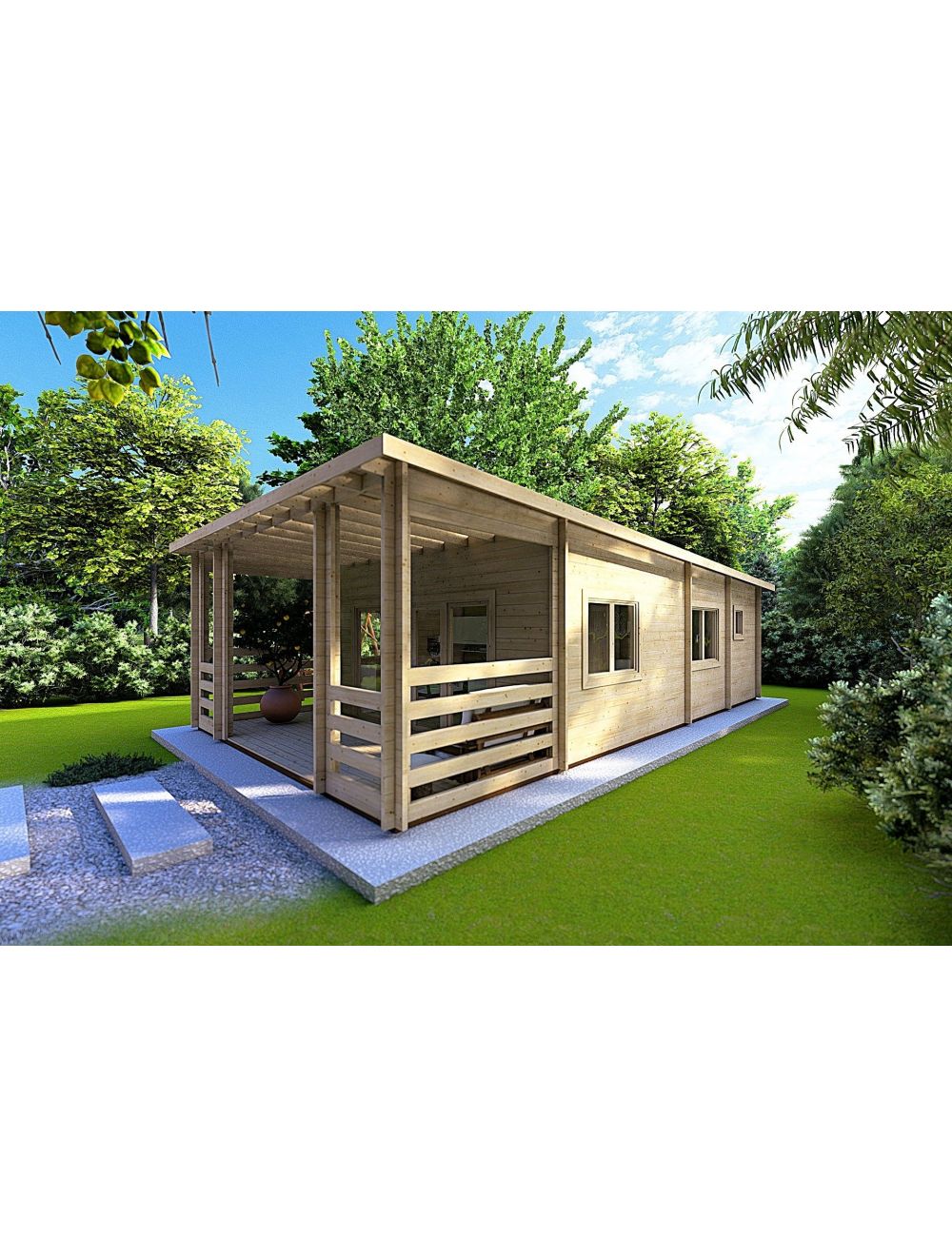 Casa in legno CLOTILDE 5.5X10, 55 m²