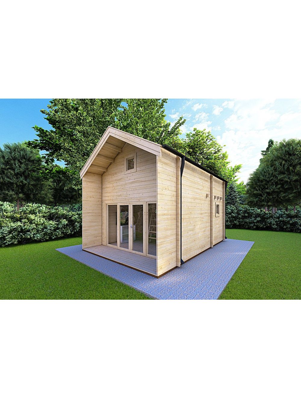 Casa in legno ELODIE 4x6 m, 24 m²