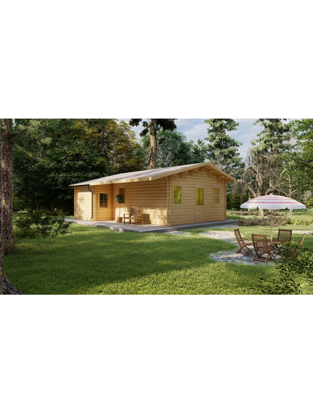 Casa di legno, LARA 6x8, 48 m²