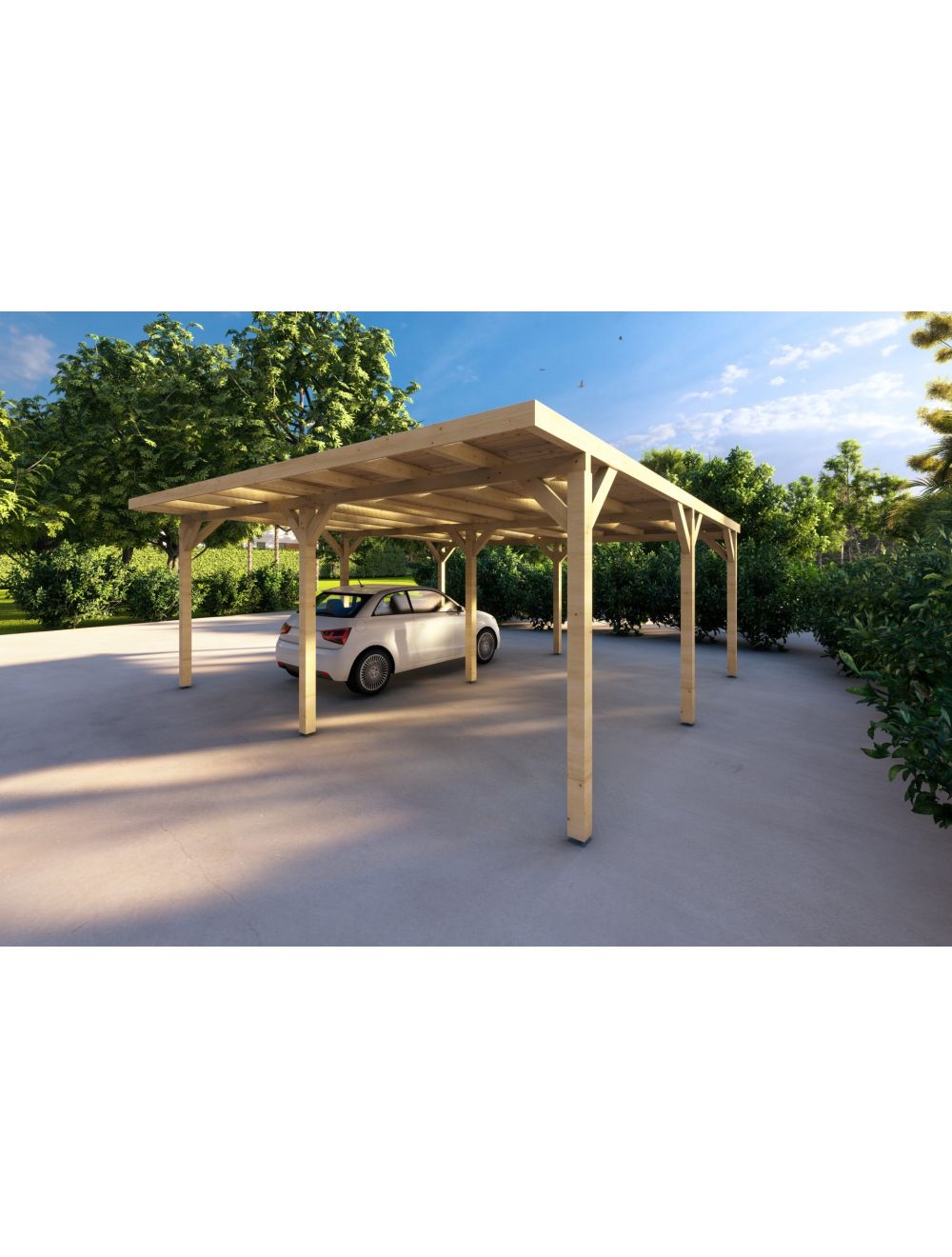 Tettoia in legno doppia 6.36x5.75, 36...