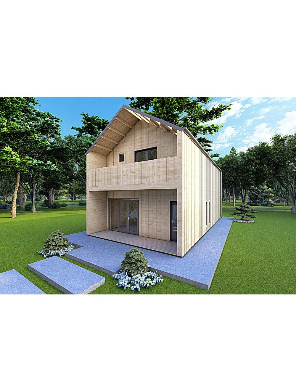 Casa abitabile in legno bifamiliare C...