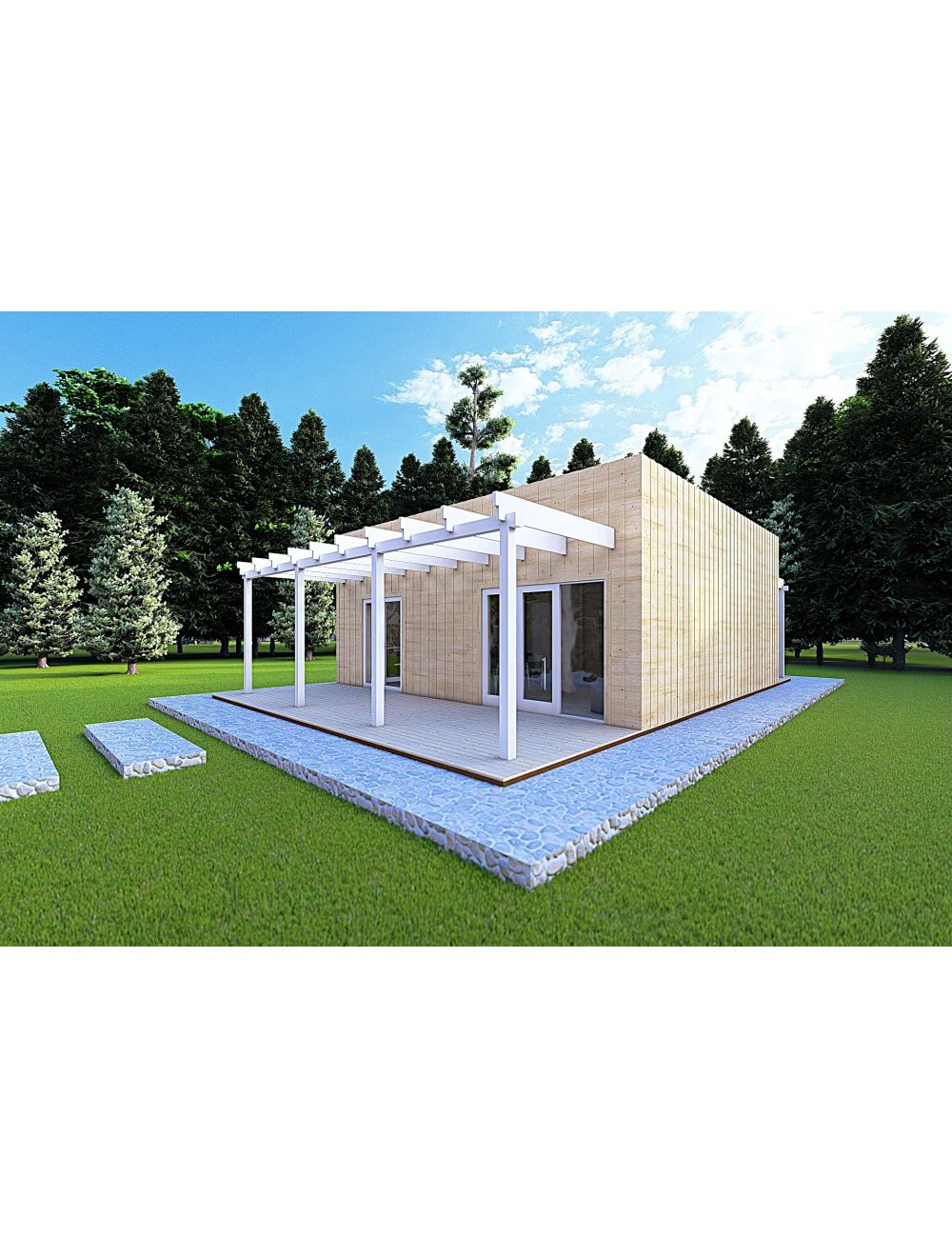 Casa abitabile in legno con doppia ve...
