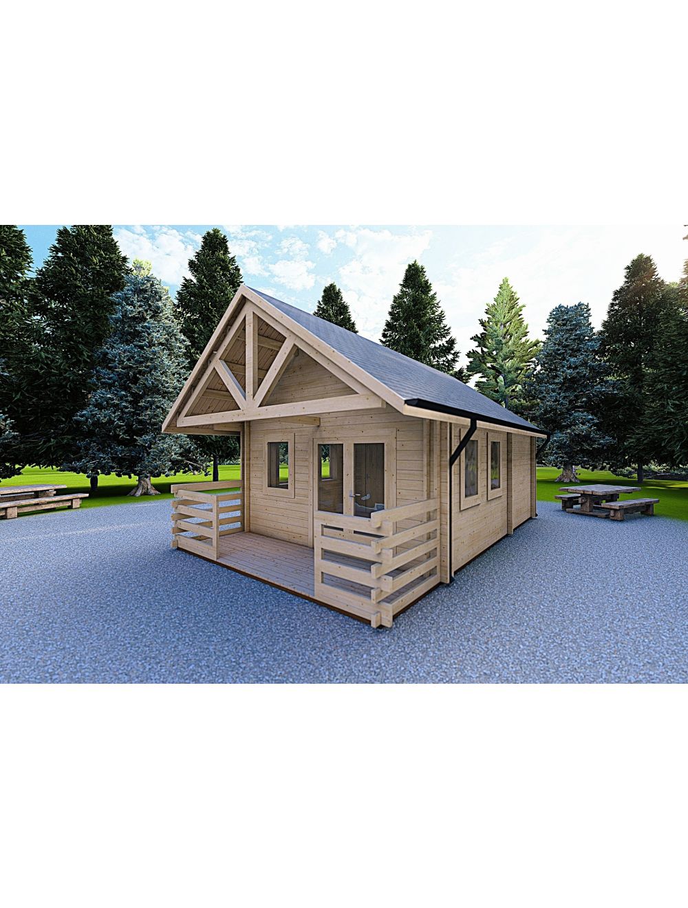 Casa coibentata in legno GAIA 6x4.5 +...