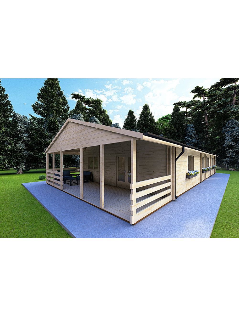 Casa coibentata in legno SOFIA 8x14.5...