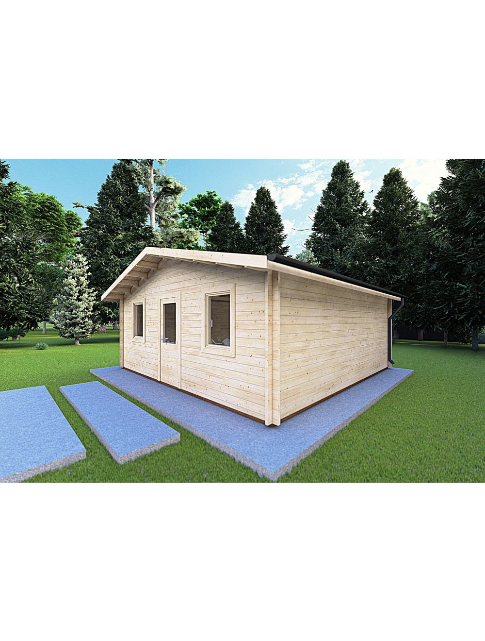 Casa in legno CHIARA 6x6, 36 m²