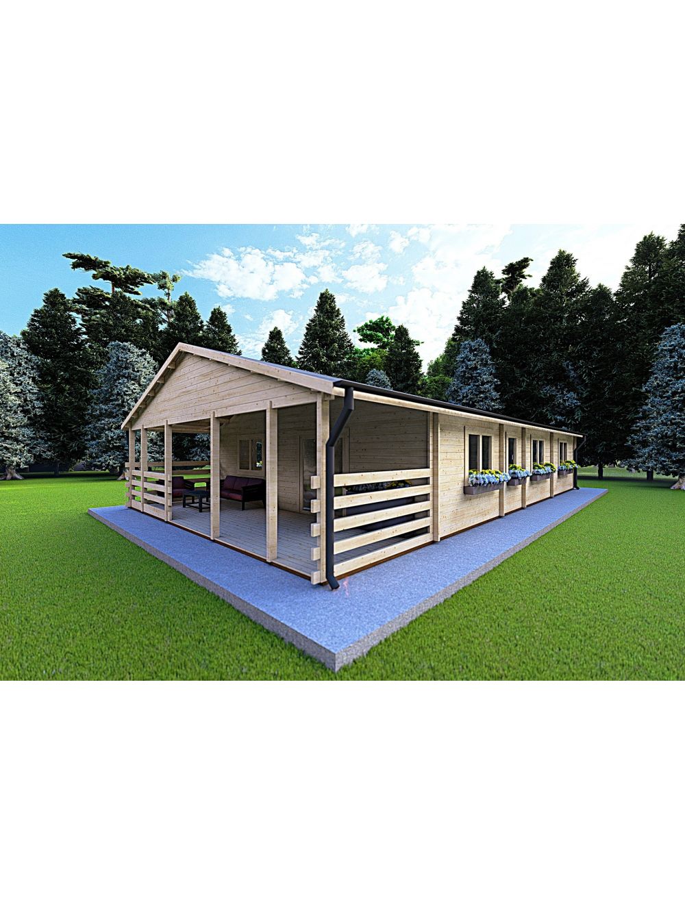 Casa di legno FIRENZE 8x12, 96 m²