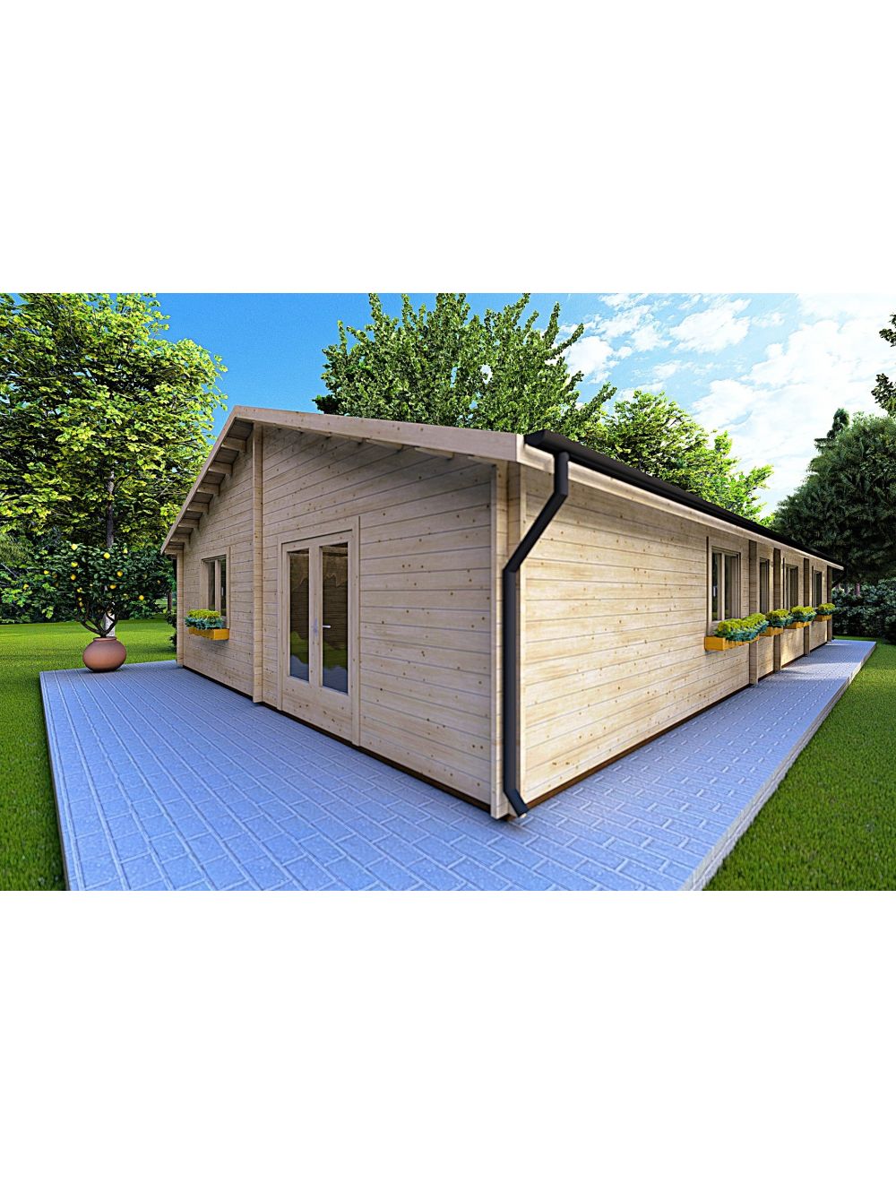 Casa in legno NIZZA 8x14.50, 116 m²