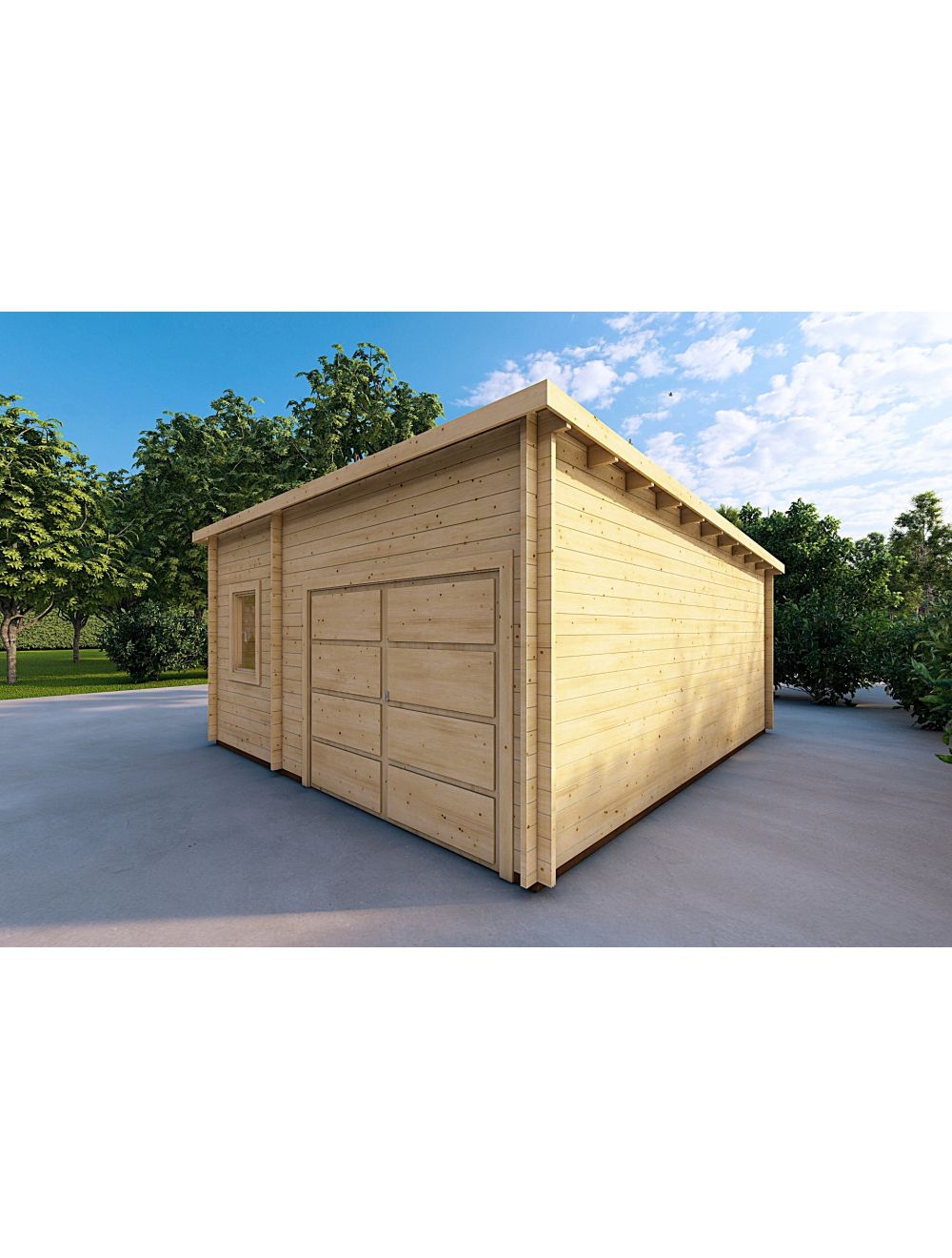 Garage in legno SINGOLO + ripostiglio...