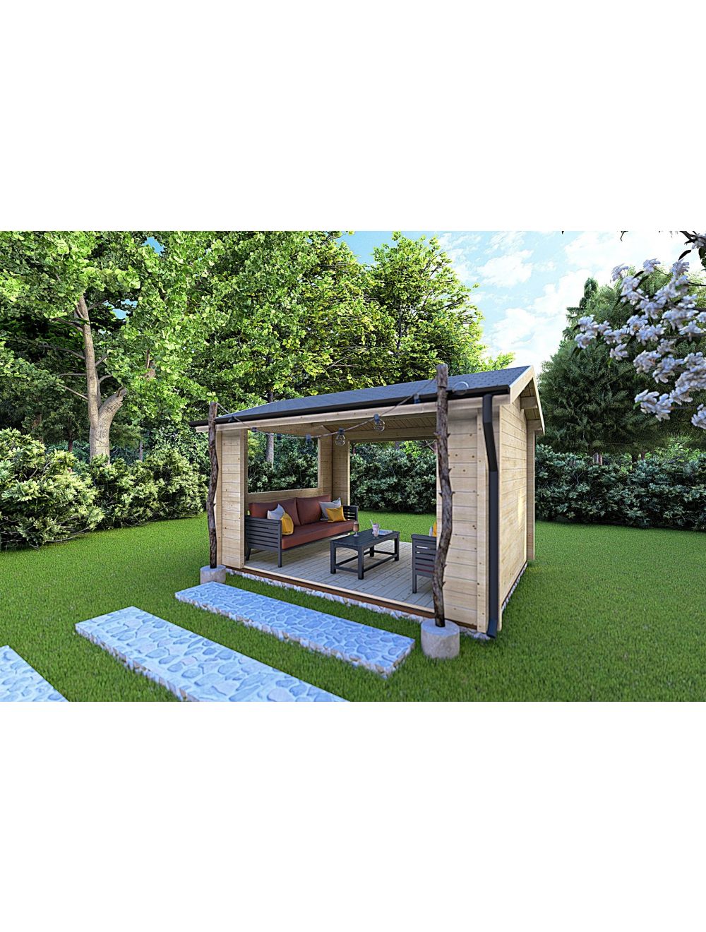 Gazebo in legno STELLA 4x3