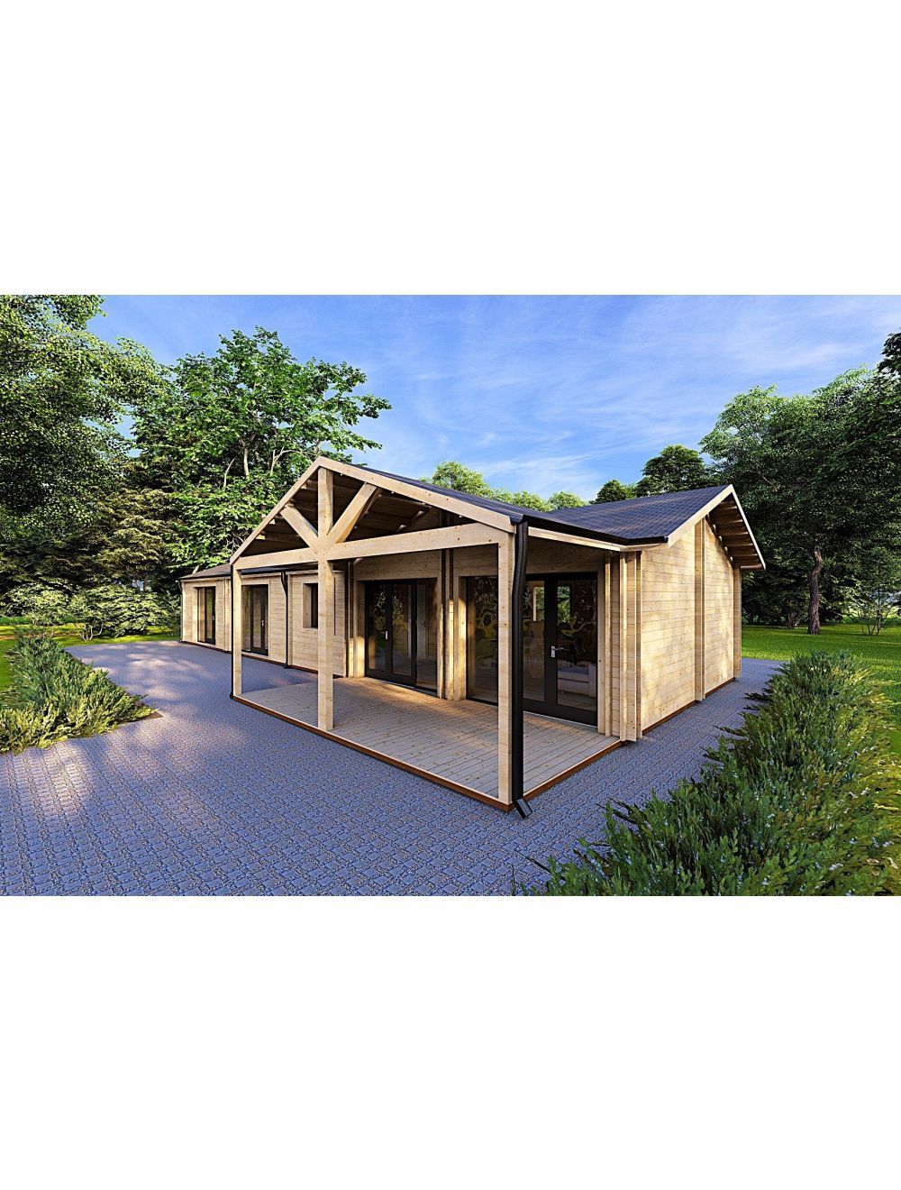 Casa abitabile in legno con tetto spi...