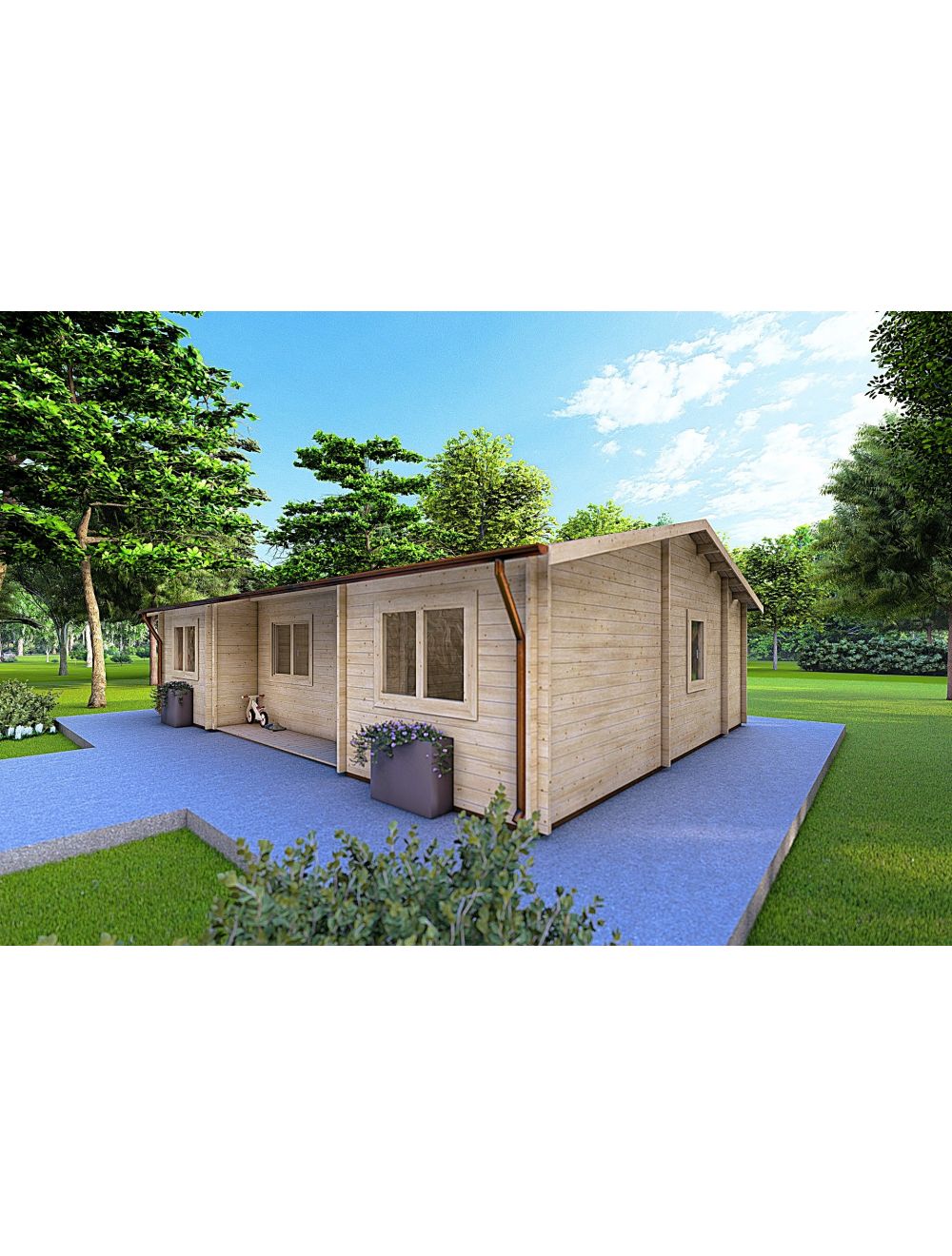 Casa in legno GIADA 10x7.2, 72 m²