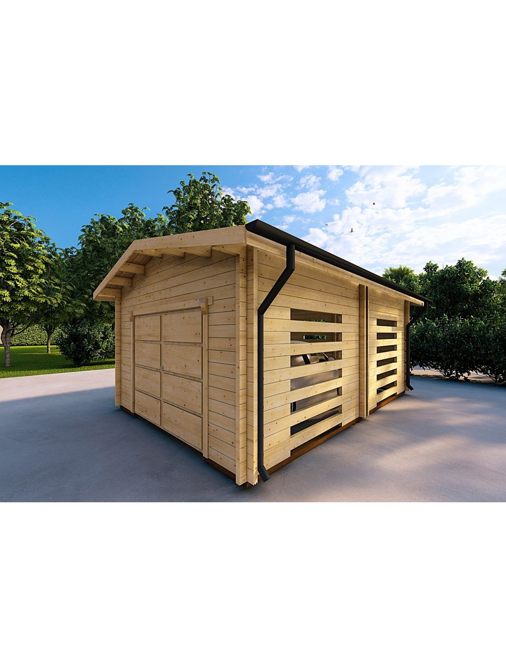 Garage in legno ventilato 6.2x4.2 m²...