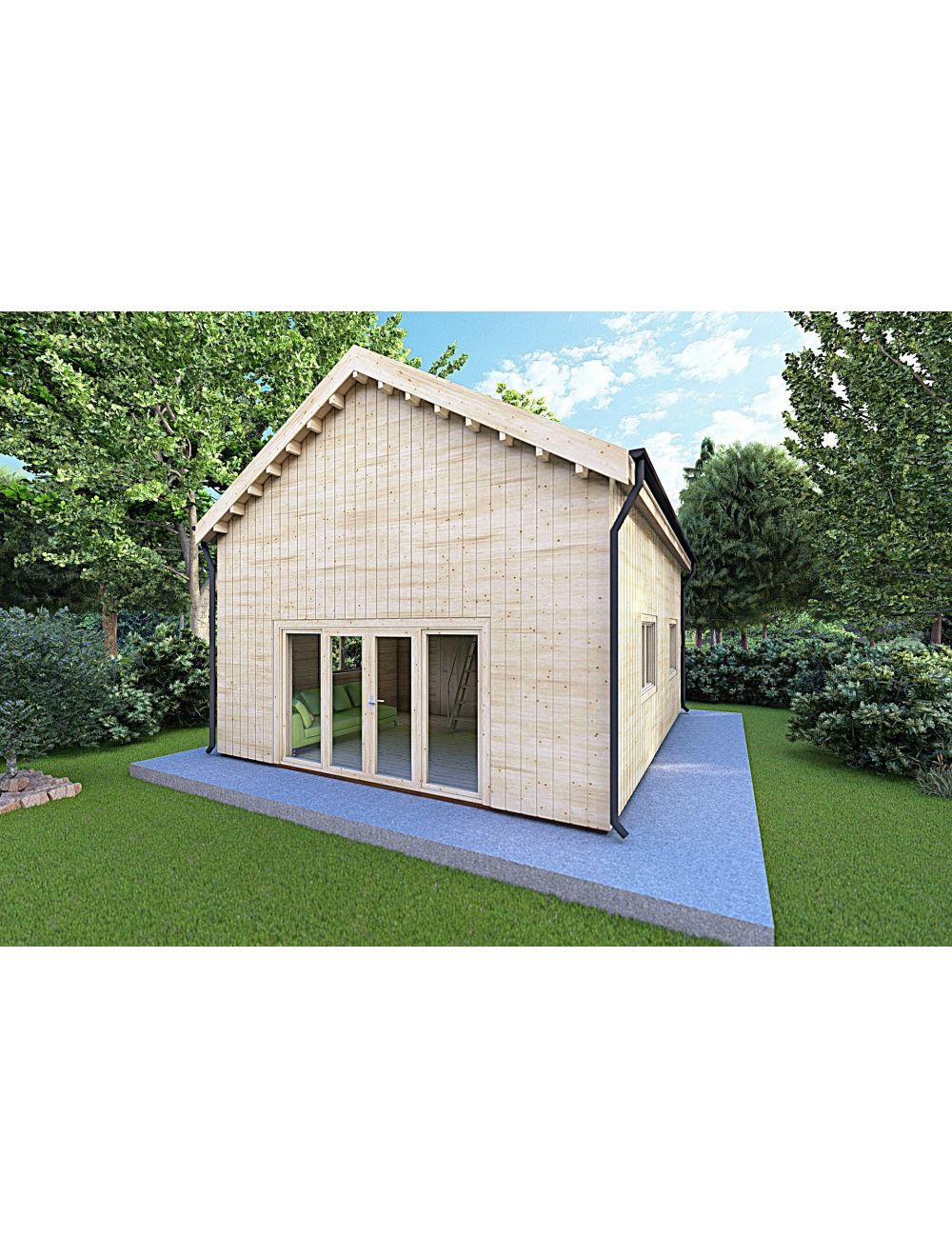 Casa coibentata in legno con mezzanin...