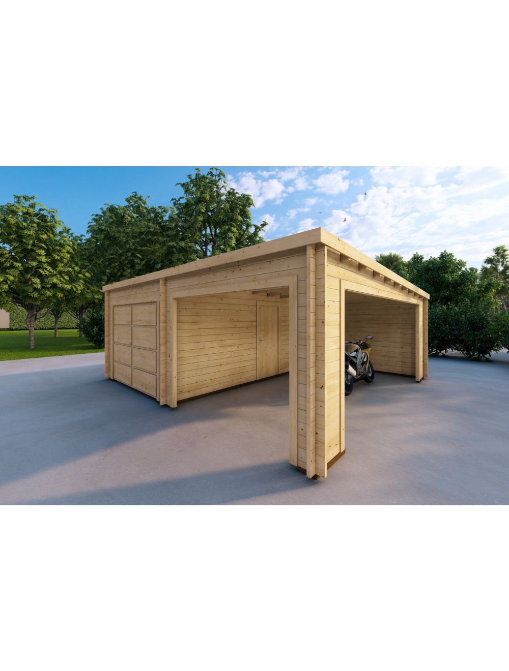 Garage + tettoia mono falda, 38 m²